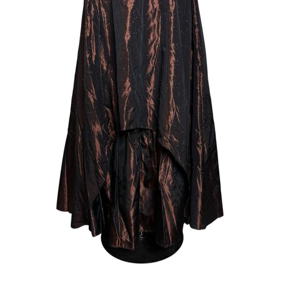 Vintage Scott McClintock Brown Strapless Sparkle Evening Gown Dress Womens 12 - Picture 4 of 12